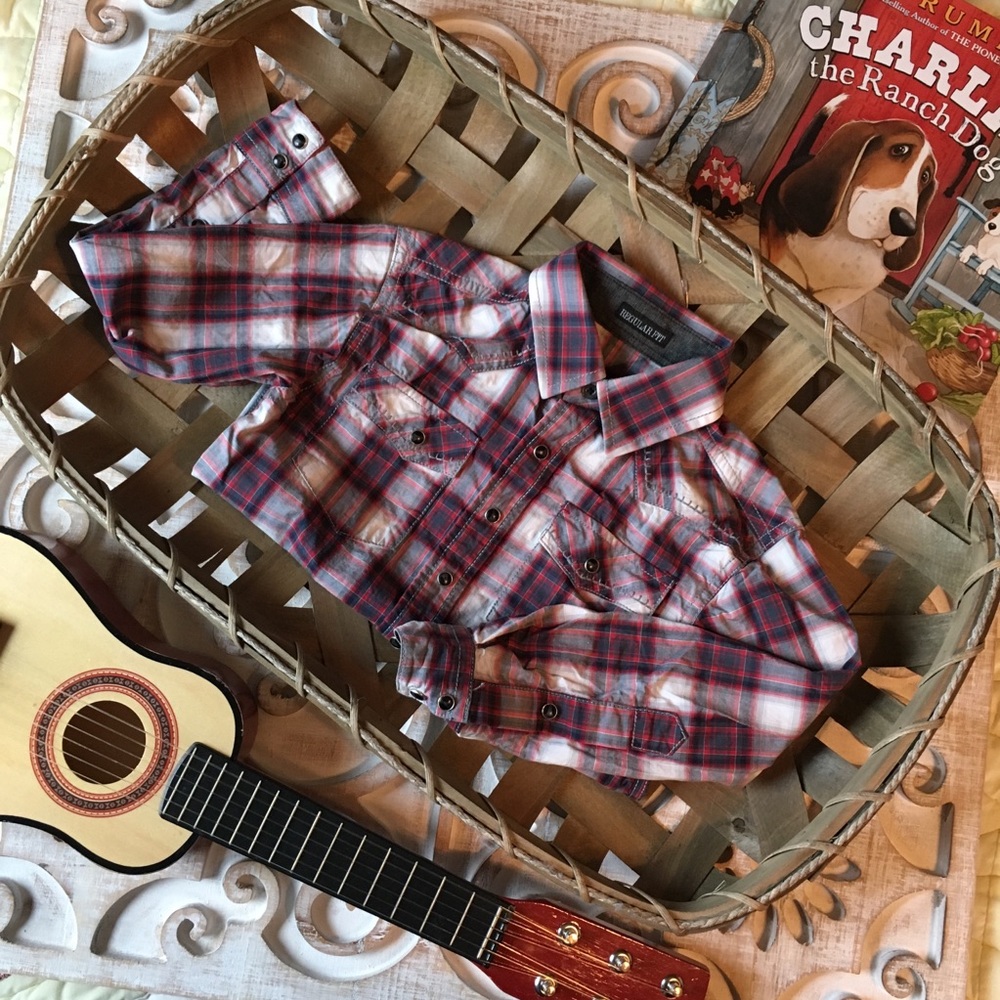 Cody James Western Style Button Down Plaid Shirt